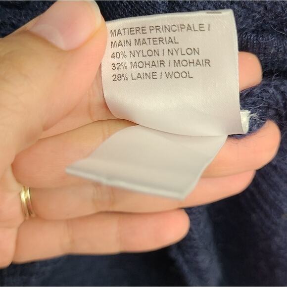 See By Chloe Womens‎ Size XS Mohair Wool Blend Blue Cardigan V Neck - Picture 5 of 9